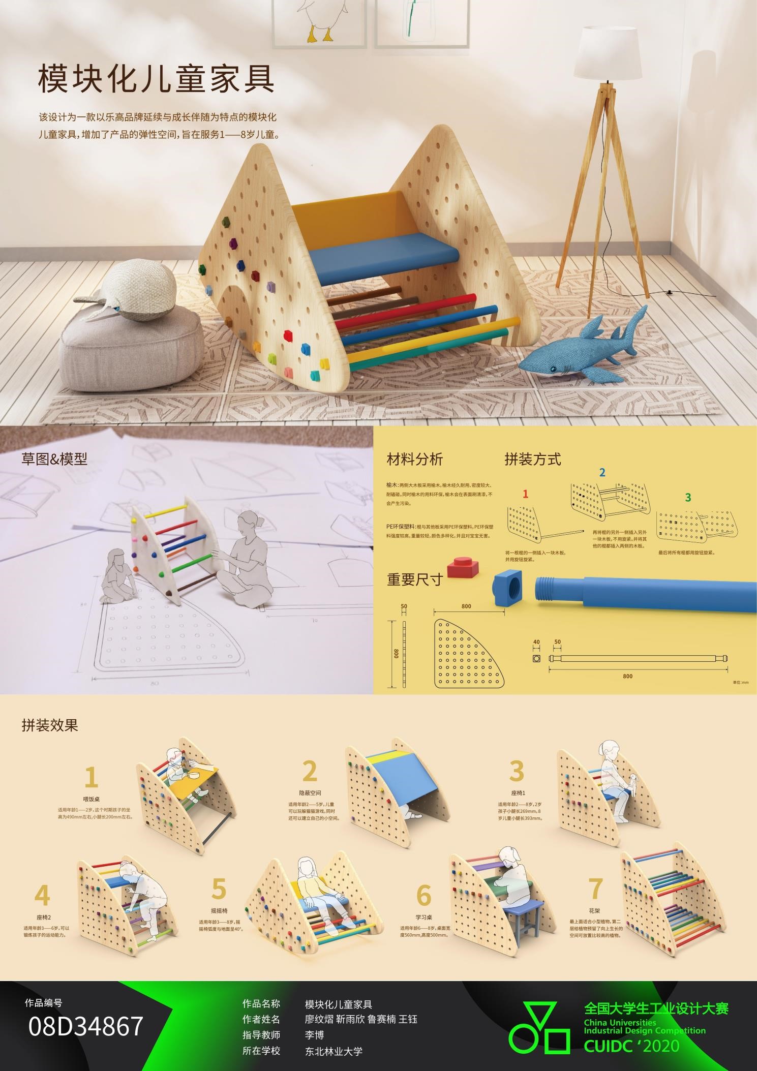 刘九庆 模块化移动售货车设计 王诗雨等 2017 战丽 模块化儿童家具 廖